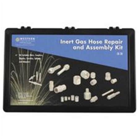 Homestead Western Inert Gas Hose Repair Kit - Brass Polished Mini-Kit for 0.25 in. I.D Gas Hose HO3673366